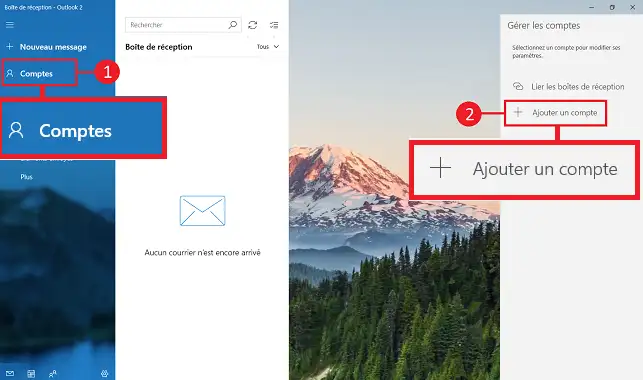 Comment configurer courrier sur windows 10 ?